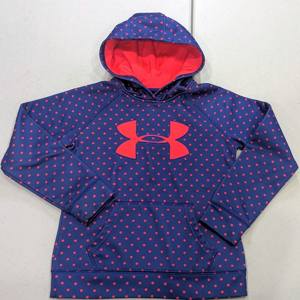 Under Armour Girl's Blue and Pink Hoodie
